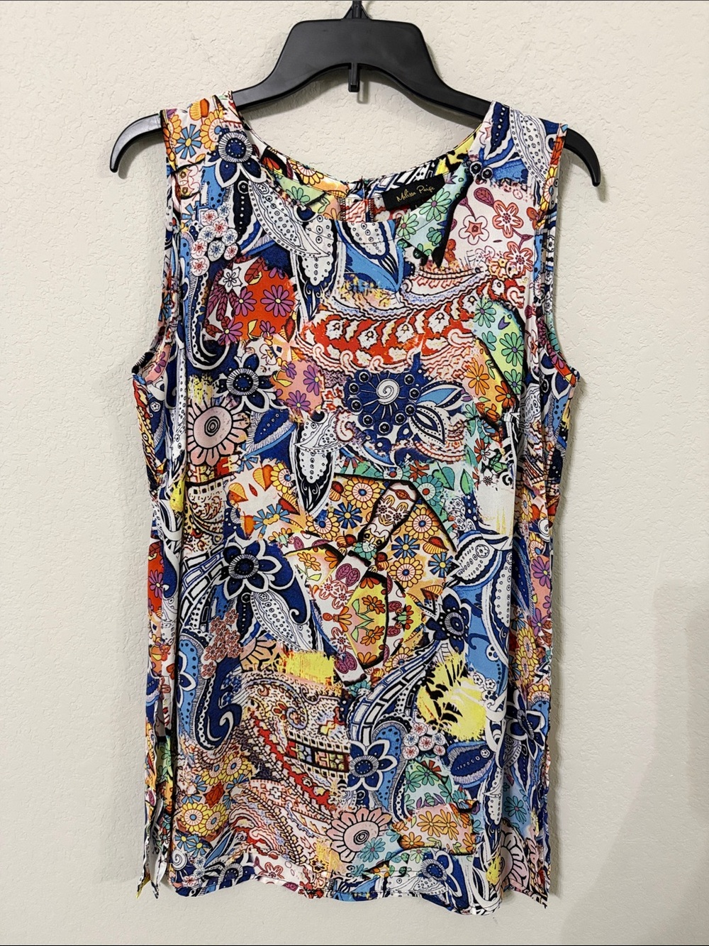 Melissa Paige Multicolor Paisley & Floral Sleeveless Tank